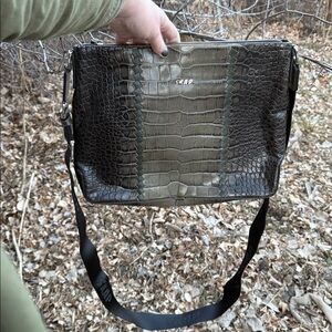 Vintage SKAP Chic real Crocodile Pattern Crossbody Bag